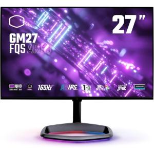 Cooler Master Tempest GZ2711 27” OLED 2K 144Hz|240Hz QHD 2560 x 1440 PC Monitor, 0.03ms (MPRT), HDR10, DCR, FreeSync Premium, DP1.4 * 2, HDMI 2.1 * 2, USB B*1, USB A*2, USB C*1(GM27-FQSA 27” ARGB)