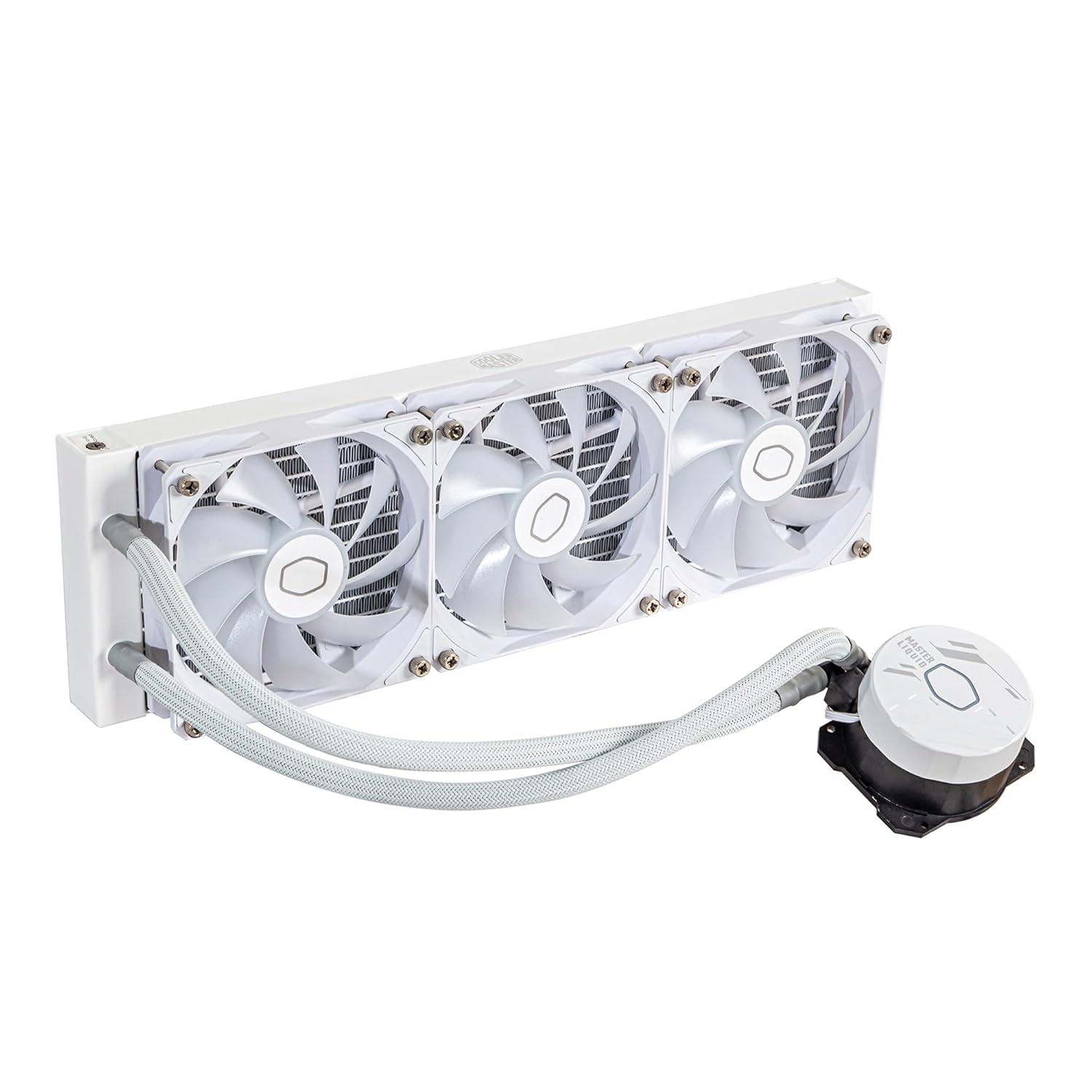 imageCooler Master 360L Core White CloseLoop AIO Liquid Cooler Ryzen 9intel 9 Gen S Dual Chamber Pump Quiet 120mm PWM Fan Customize aRGB Lighting 360 Radiator AMD AM54 Intel LGA 18511700 Platform360L Core White